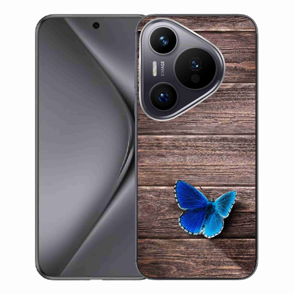 Gelový kryt mmCase na Huawei Pura 70 Pro - modrý motýl 1