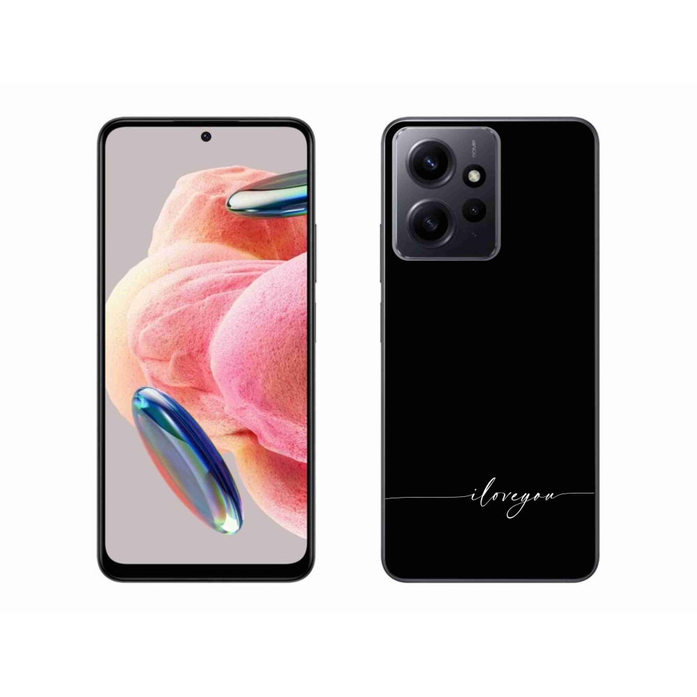 Gelový kryt mmCase na Xiaomi Redmi Note 12 4G - I love you černé pozadí
