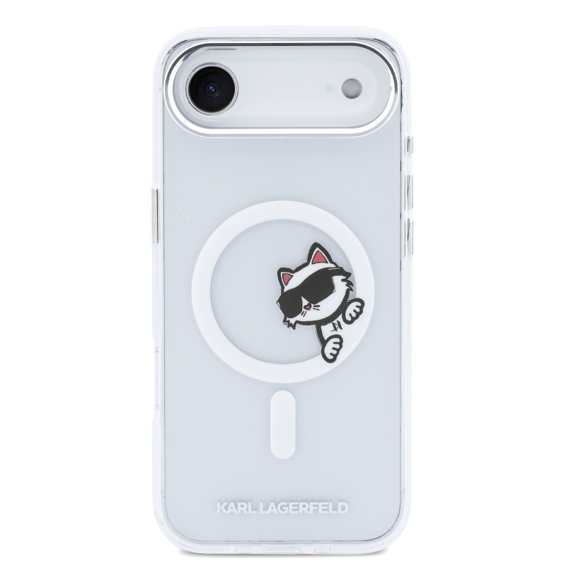 Karl Lagerfeld IML Choupette Peekaboo MagSafe Zadní Kryt pro iPhone Air Transparent