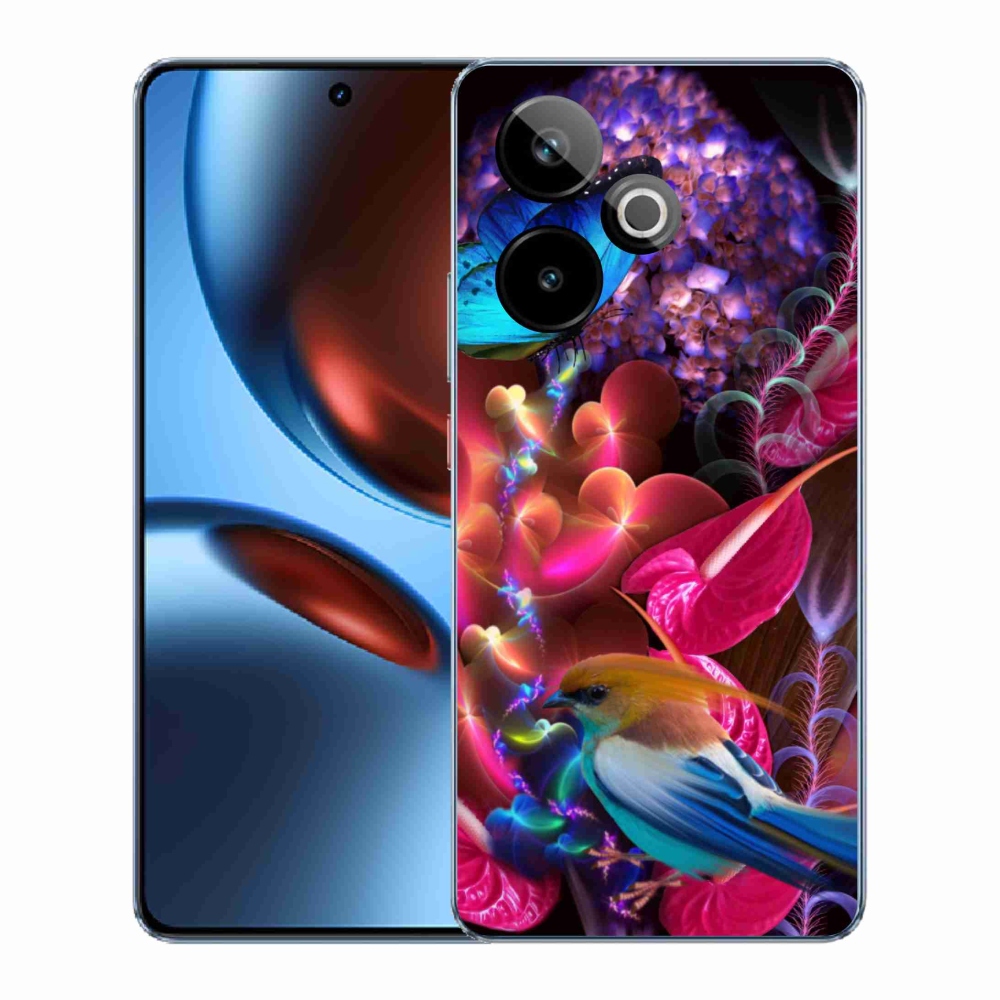 Gelový kryt mmCase na Realme GT 7 5G/GT 7T 5G - barevné květiny