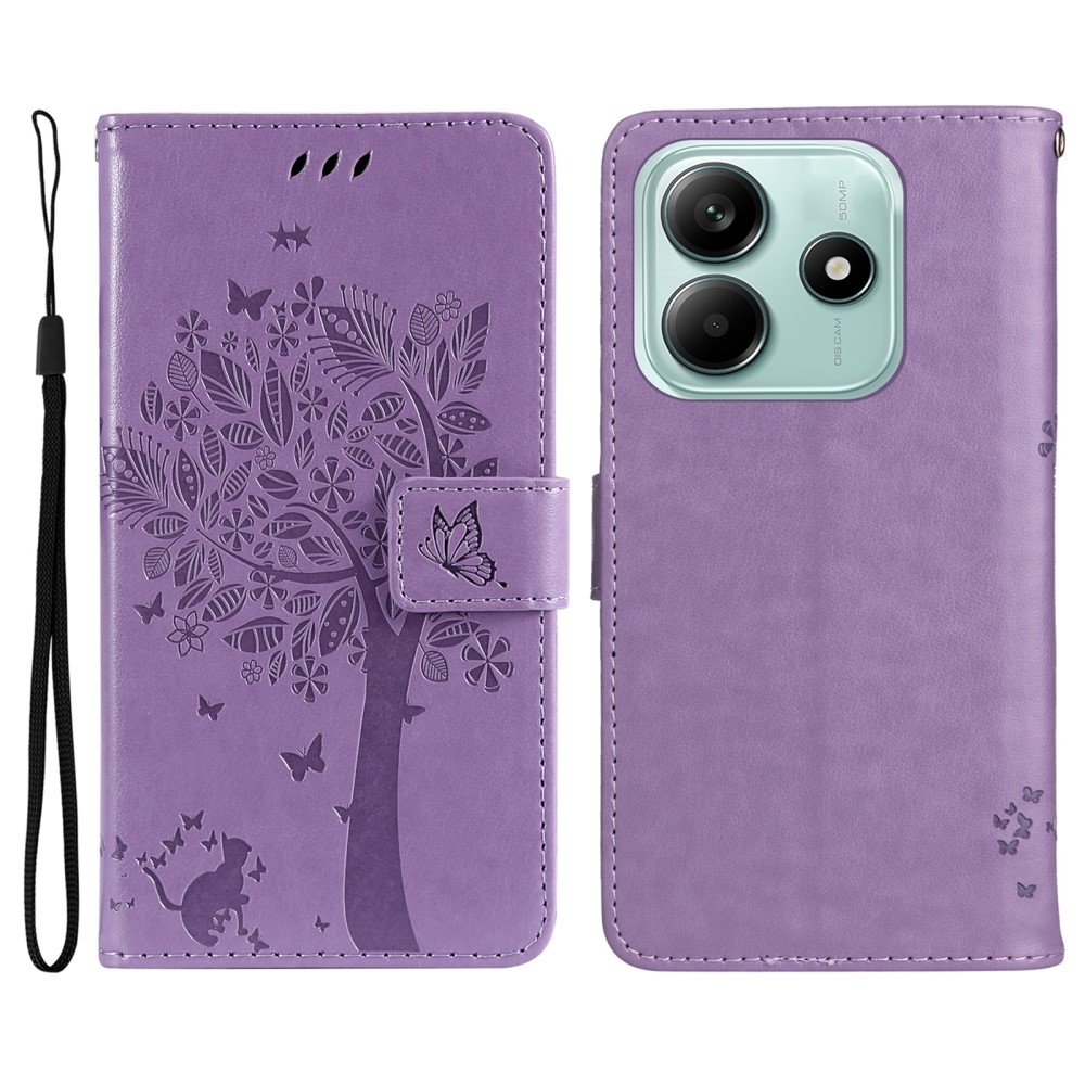 Trees knížkové pouzdro na Xiaomi Redmi Note 14 5G - světlefialové