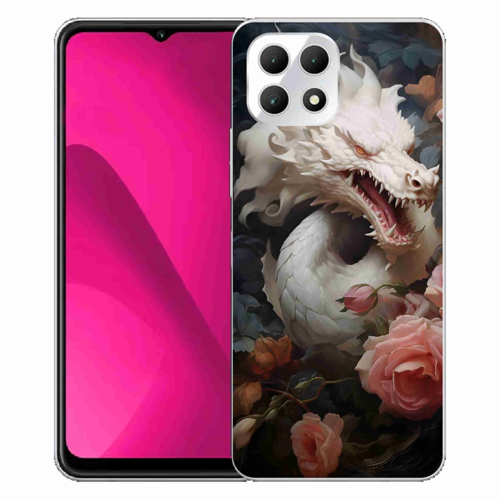 Gelový kryt mmCase na T-Mobile T Phone 2 - bílý drak