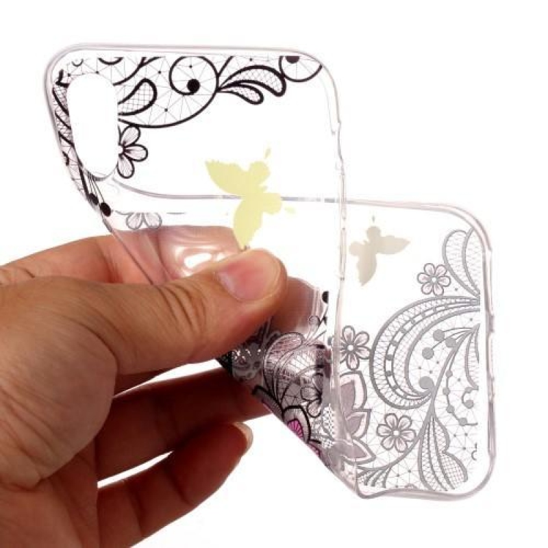 Bossi gelový obal na mobil iPhone X - motýl a květina