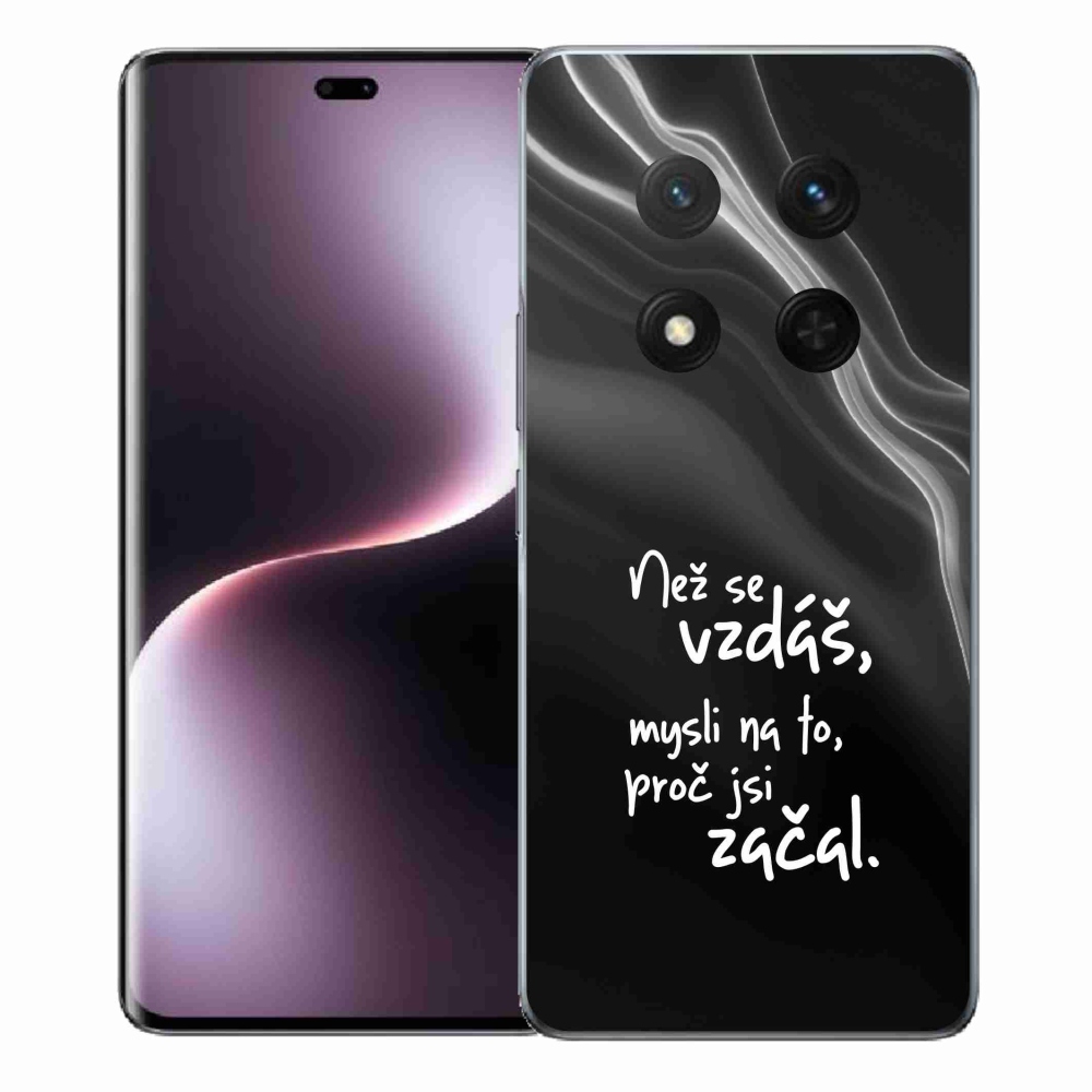 Gelový kryt mmCase na Honor Magic 7 Lite 5G - citát 2 černé pozadí