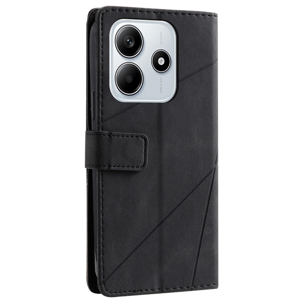 Lines knížkové pouzdro na Xiaomi Redmi Note 14 5G - černé