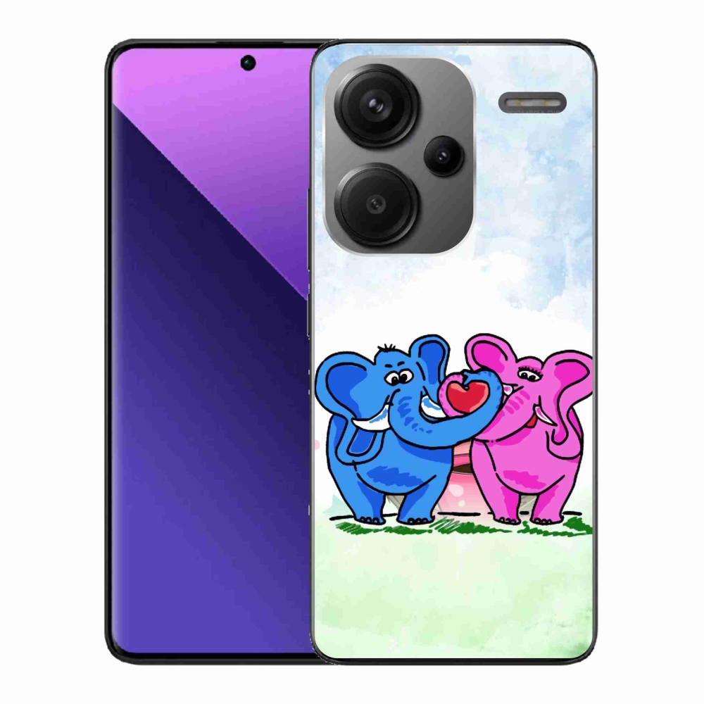 Gelový kryt mmCase na Xiaomi Redmi Note 13 Pro+ 5G - zamilovaní sloni