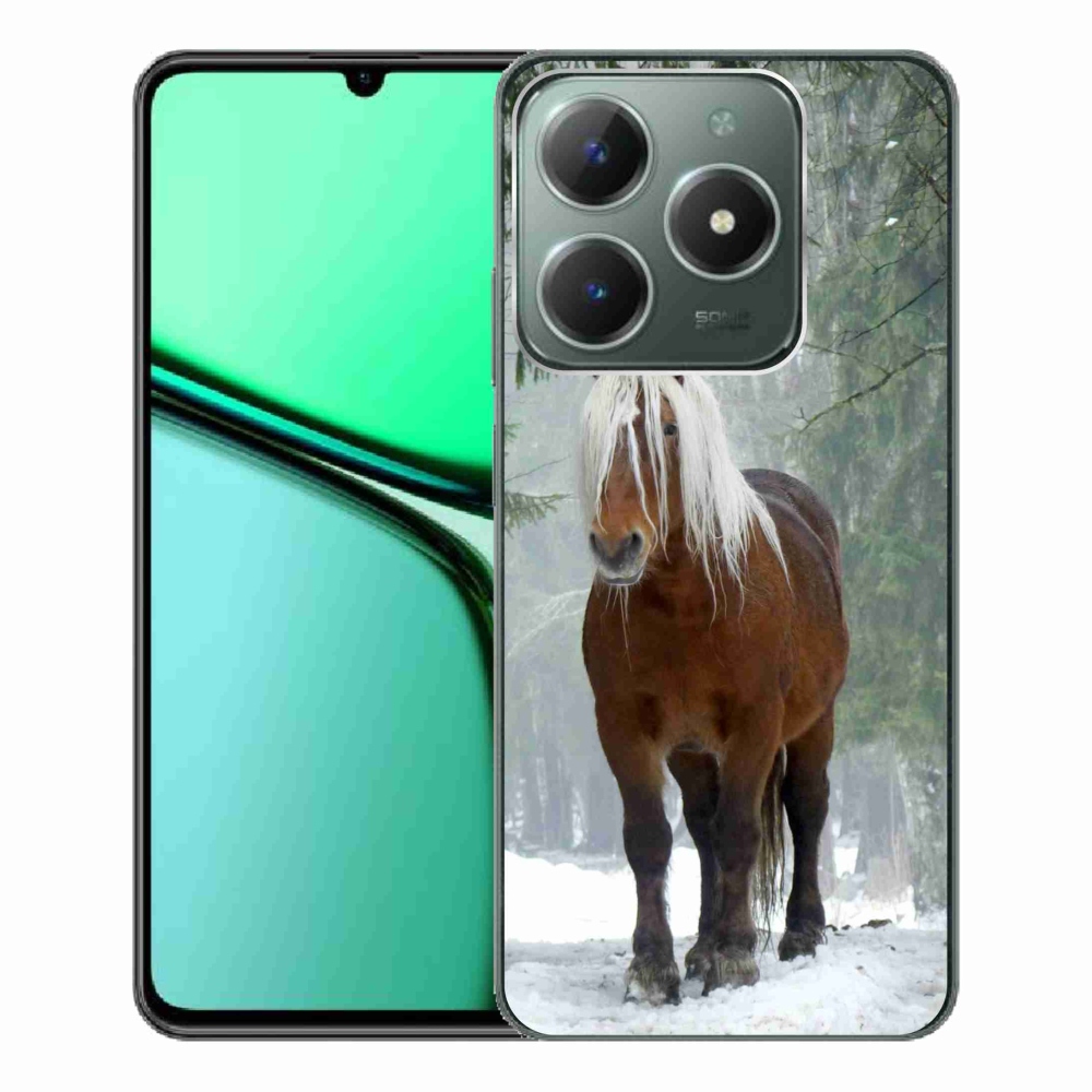Gelový obal mmCase na Realme C61 - kůň v lese