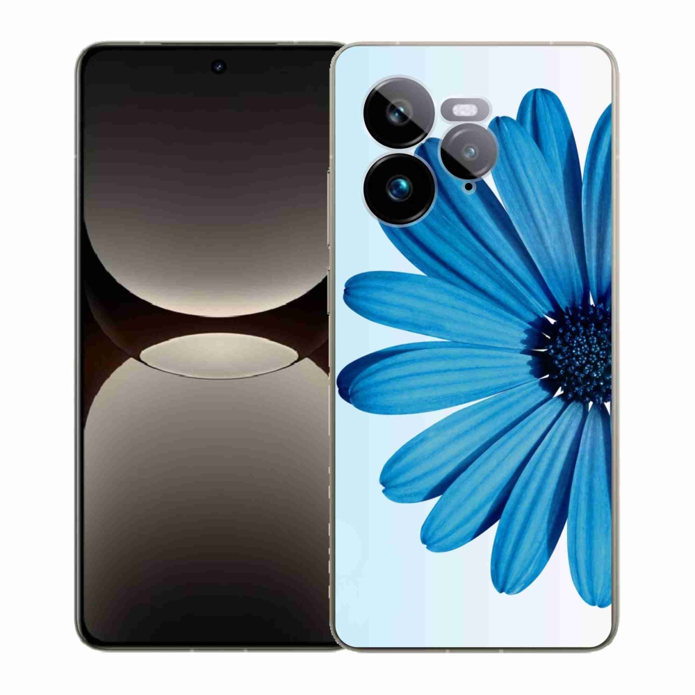 Gelový kryt mmCase na Realme GT 7 Pro 5G - modrá kopretina