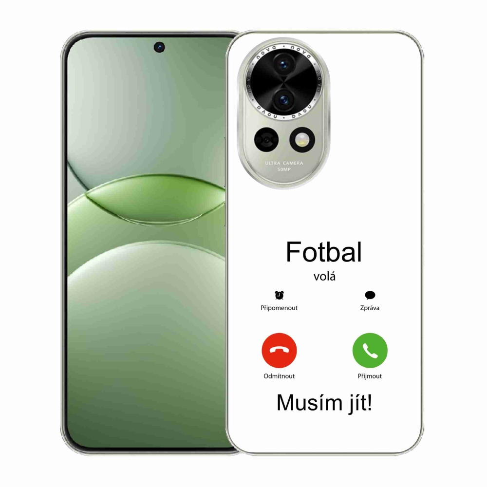 Gelový kryt mmCase na Huawei Nova 13 5G - fotbal volá bílé pozadí
