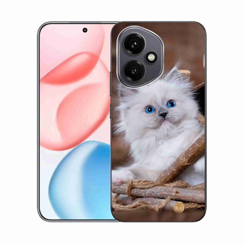 Gelový kryt mmCase na Honor 400 - bílé kotě