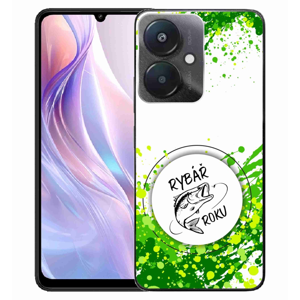 Gelový kryt mmCase na Xiaomi Redmi 13C 5G  - rybář roku bílé pozadí