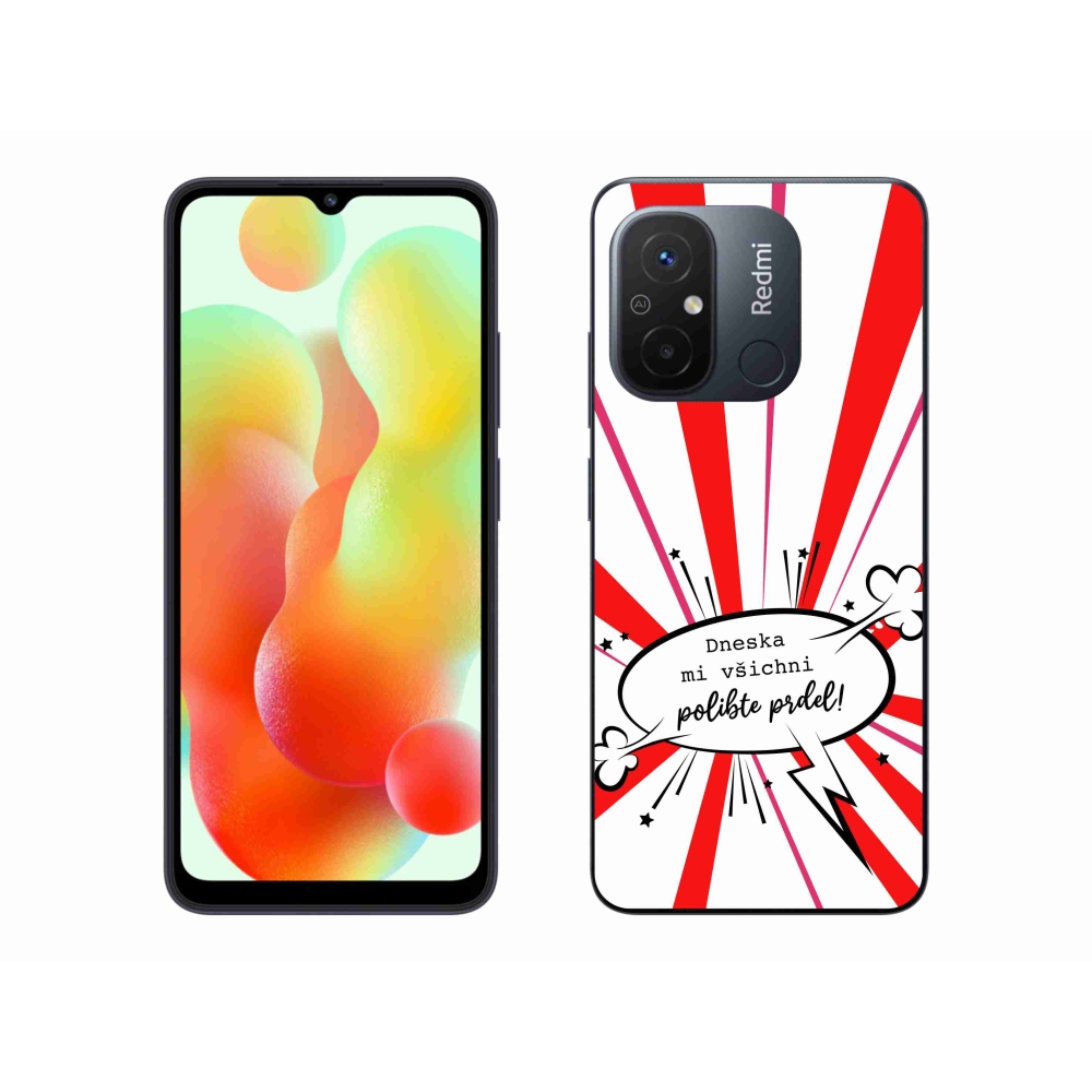 Gelový kryt mmCase na Xiaomi Redmi 12C - vtipný text 15 bílé pozadí