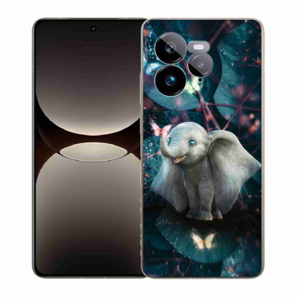 Gelový kryt mmCase na Realme GT 7 Pro 5G - roztomilý slon