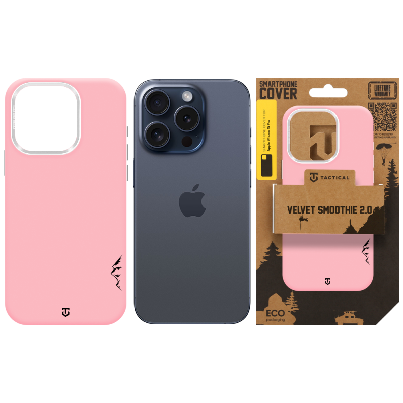 Tactical MagForce Velvet Smoothie 2.0 Kryt pro Apple iPhone 15 Pro Pink Panther