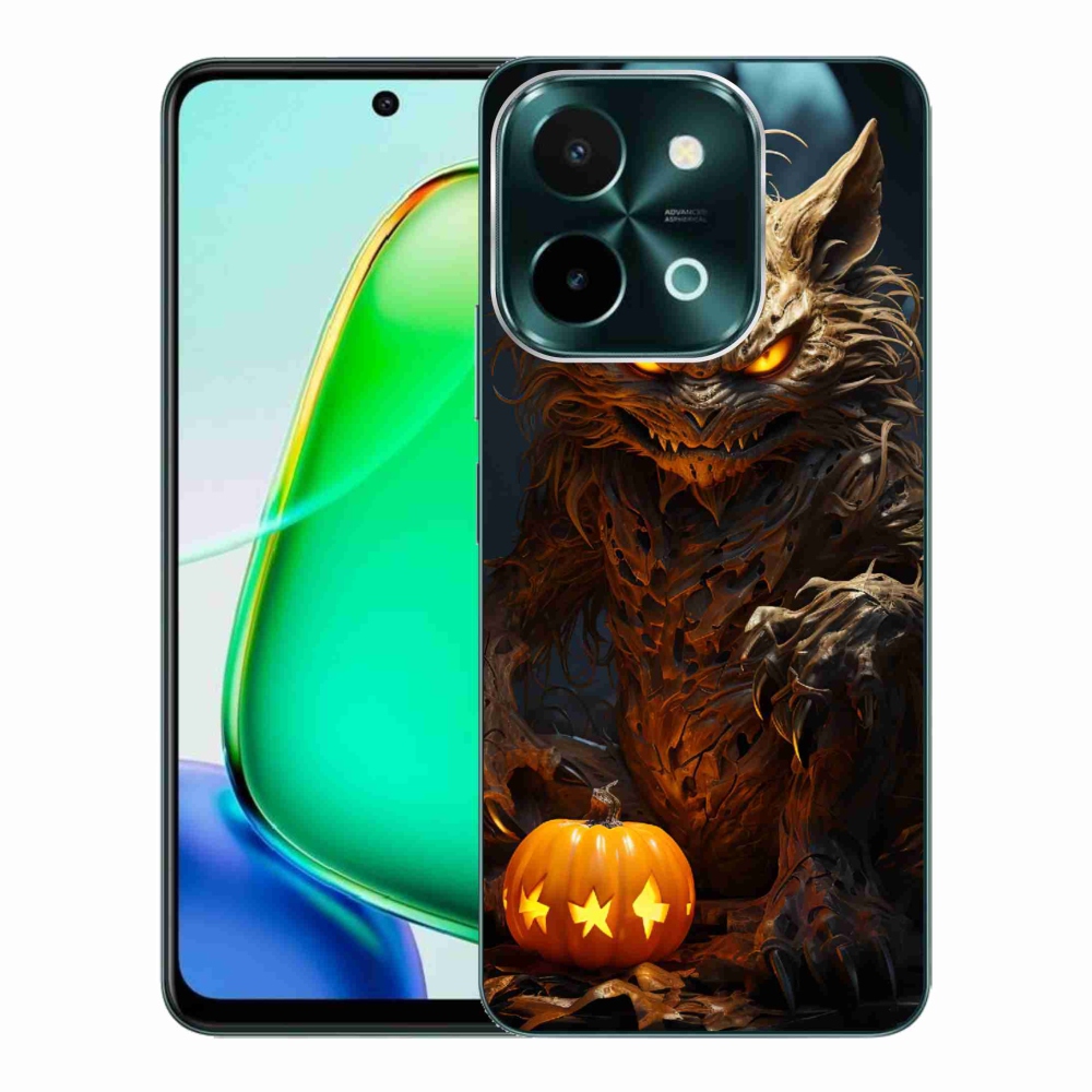 Gelový kryt mmCase na Vivo Y28 - halloweenská příšera