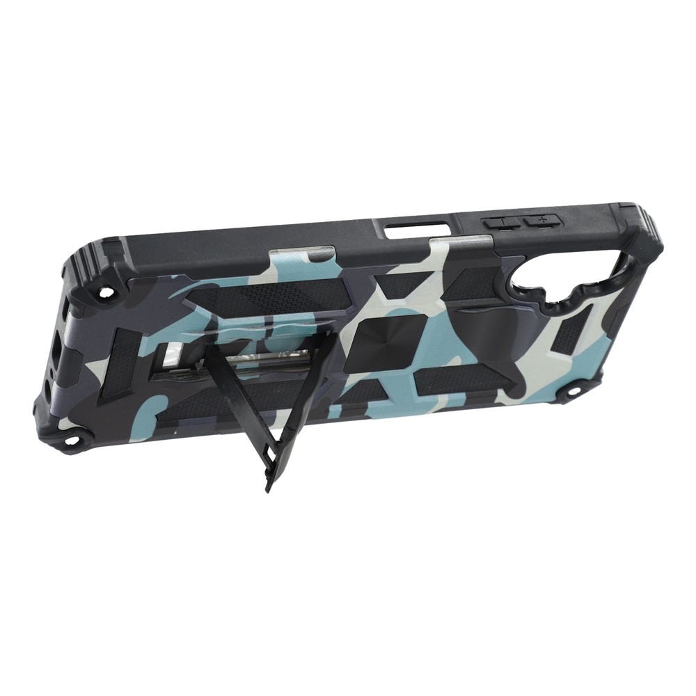 Camouflage odolný kryt na Samsung Galaxy A07 4G - světlemodrý