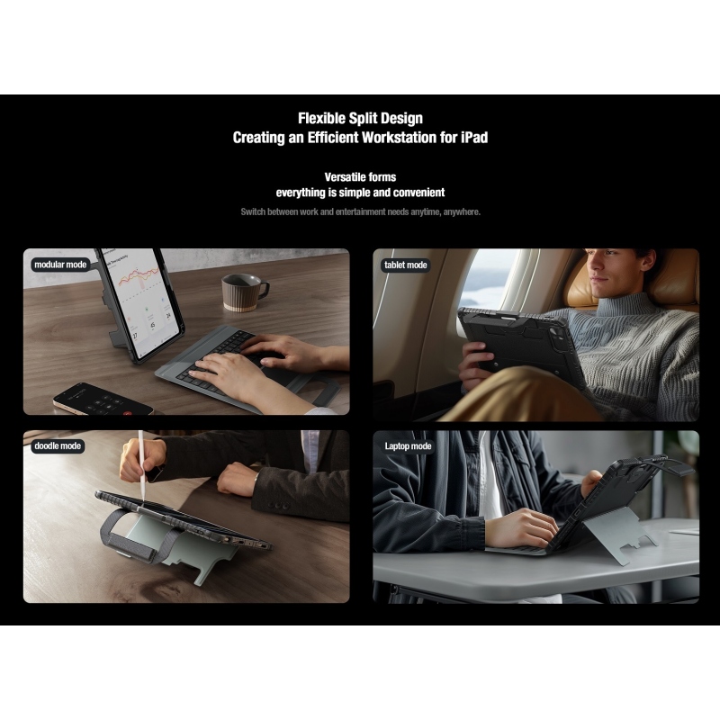Nillkin Bumper GO Keyboard Case (Backlit Version) pro iPad Pro 11 2024 Black