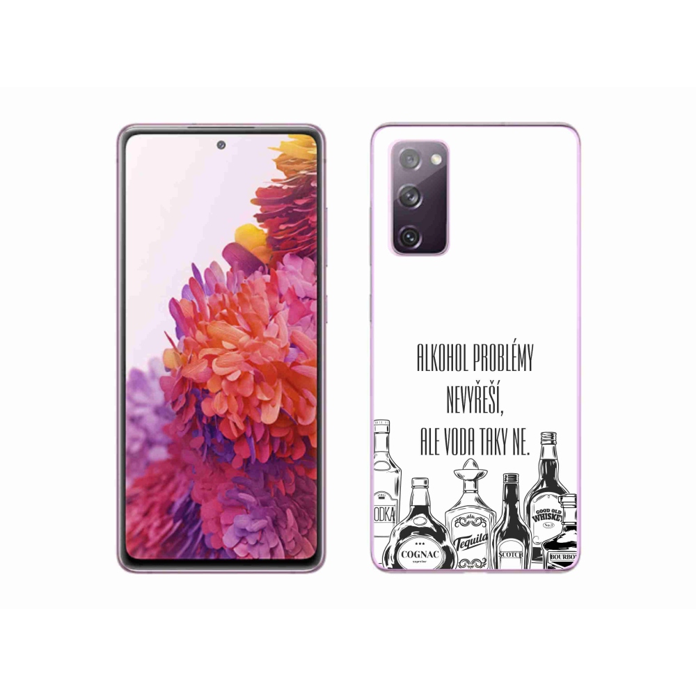 Gelový kryt mmCase na Samsung Galaxy S20 FE - vtipný text bílé pozadí