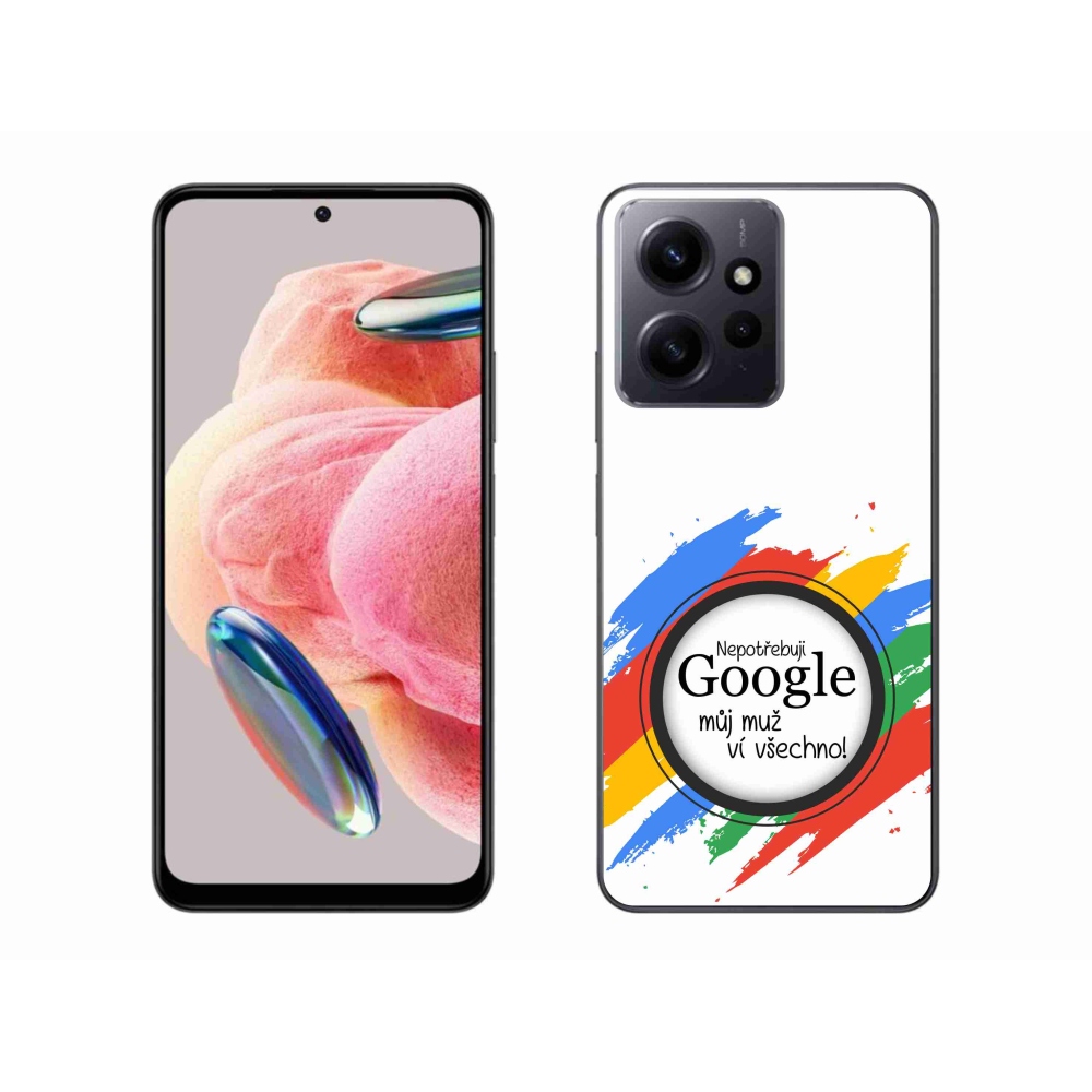 Gelový kryt mmCase na Xiaomi Redmi Note 12 4G - muž ví všechno bílé pozadí