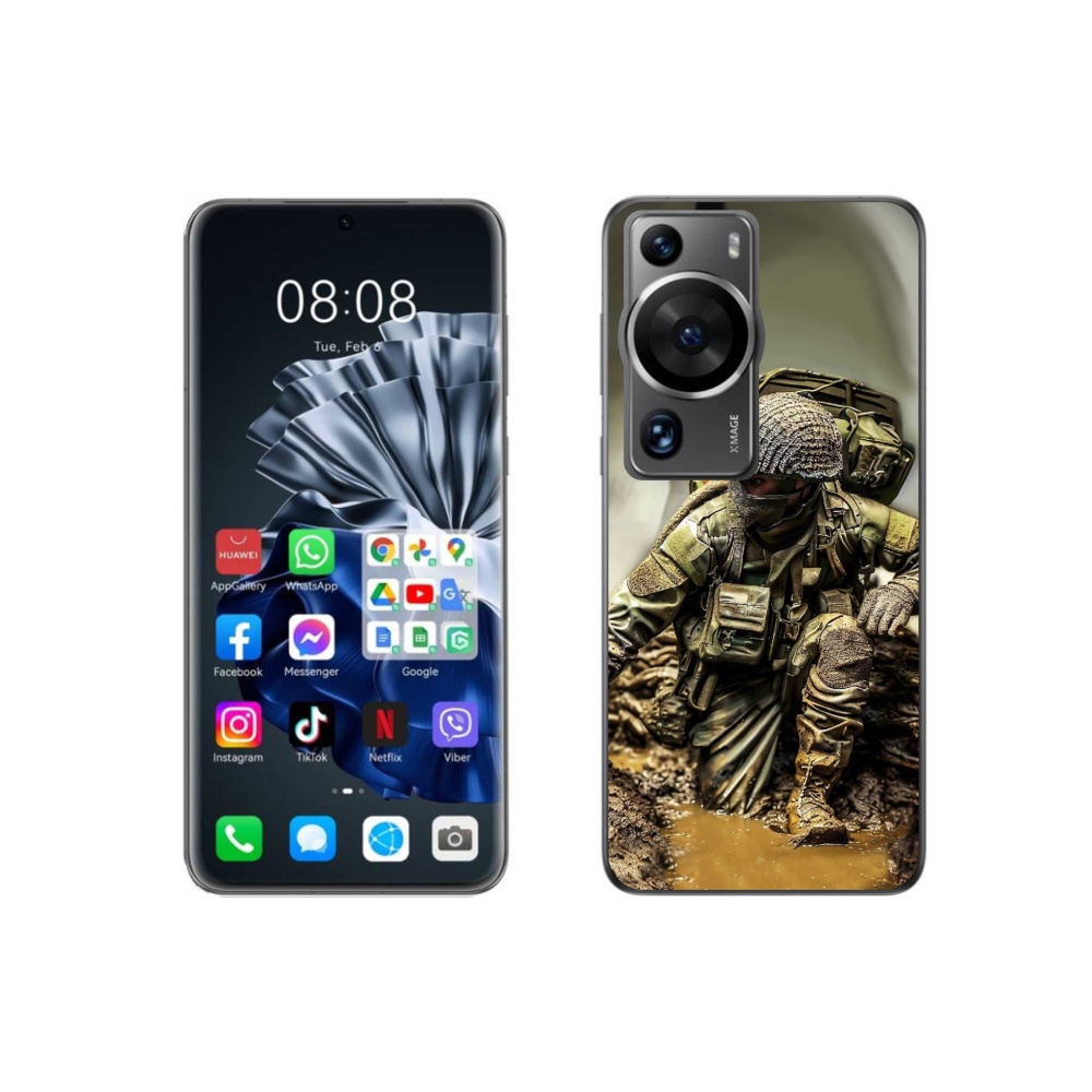 Gelový kryt mmCase na Huawei P60 Pro - voják