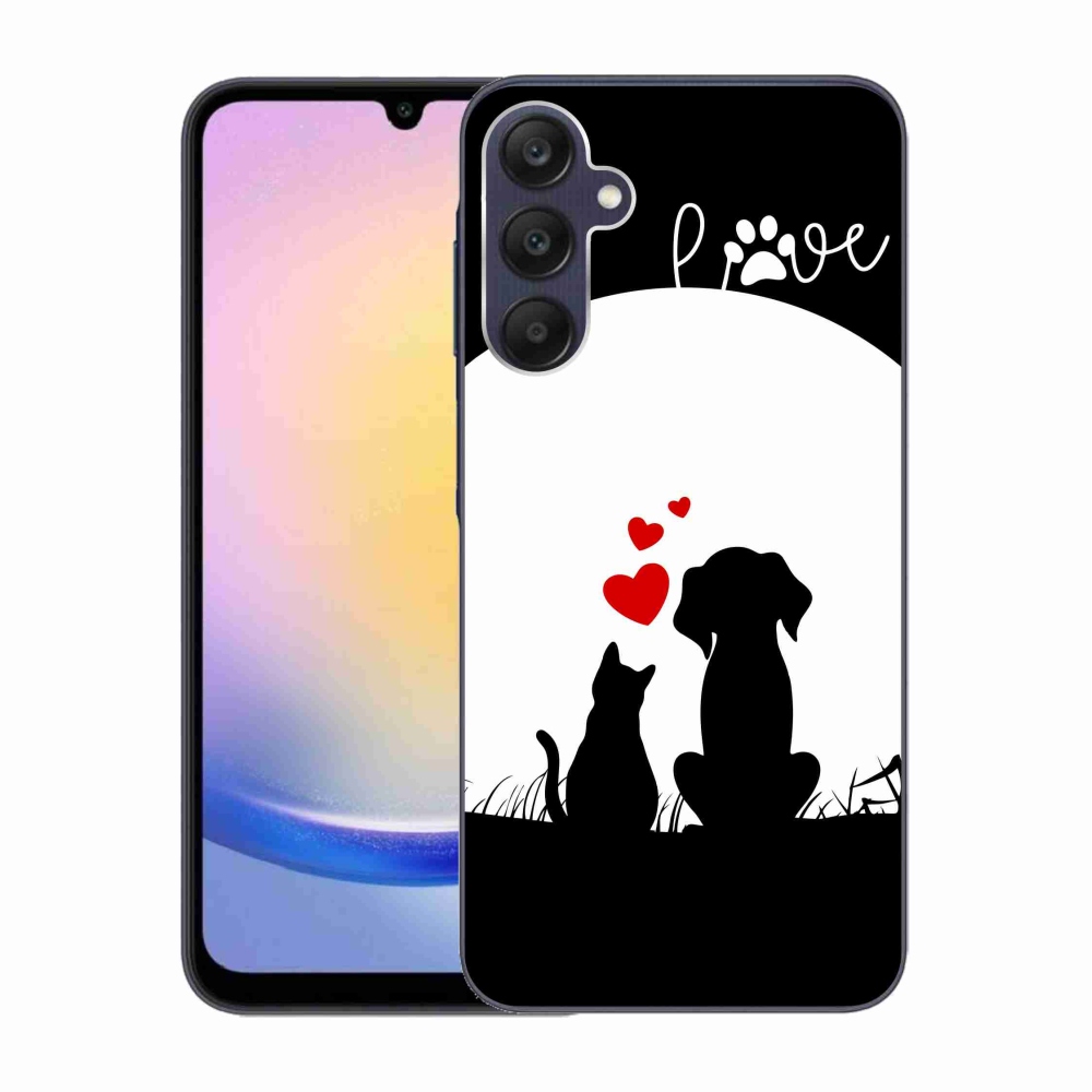 Gelový obal mmCase na Samsung Galaxy A25 5G - zvířecí láska