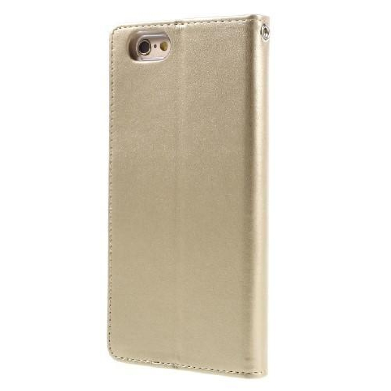 Bravodiary PU kožené knížkové pouzdro na iPhone 6 Plus a iPhone 6s Plus - zlaté