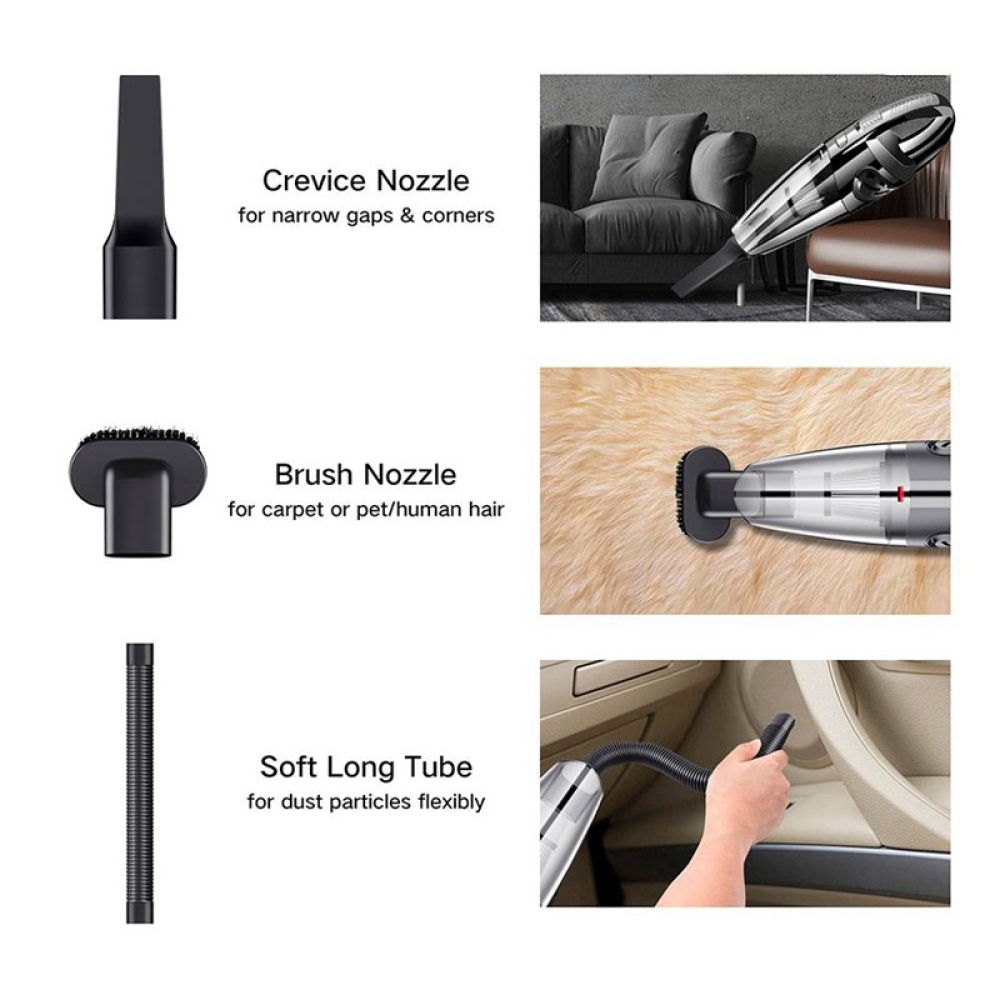 Bezdrátový ruční vysavač do auta 120W