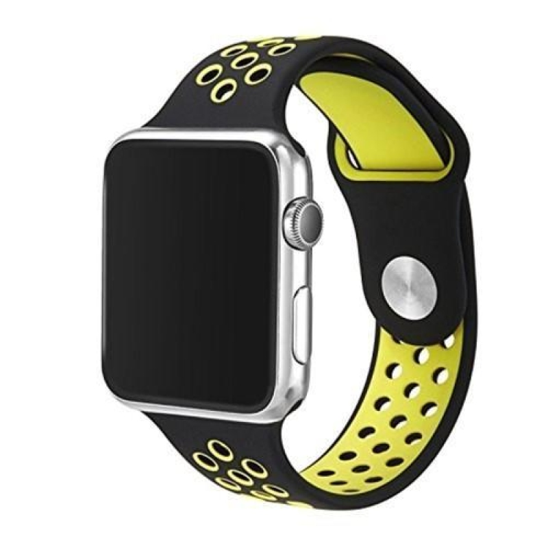 Breat silikonový řemínek pro Apple Watch 38mm - reflexní zelený