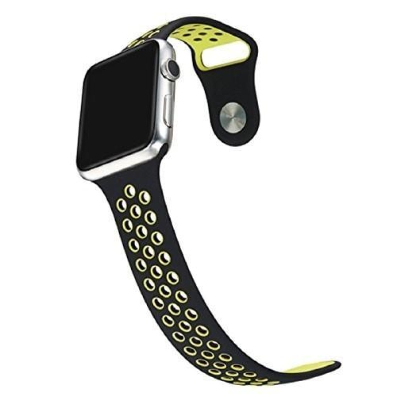Breat silikonový řemínek pro Apple Watch 38mm - reflexní zelený