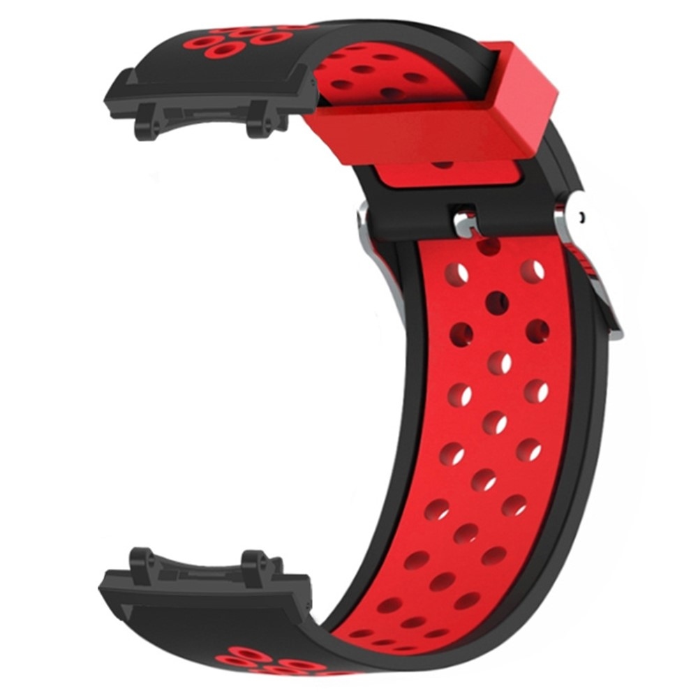 Breath silikonový řemínek na Amazfit T-Rex 3 - černý/červený