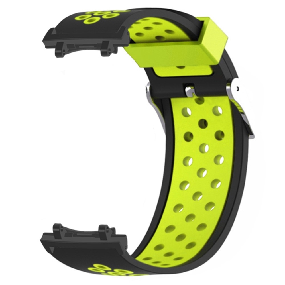 Breath silikonový řemínek na Amazfit T-Rex 3 - černý/zelený