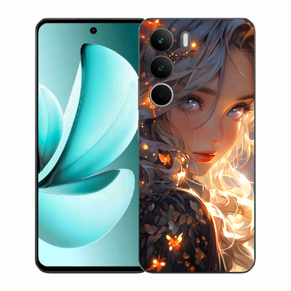 Gelový kryt mmCase na Realme C71 - dívka a motýli