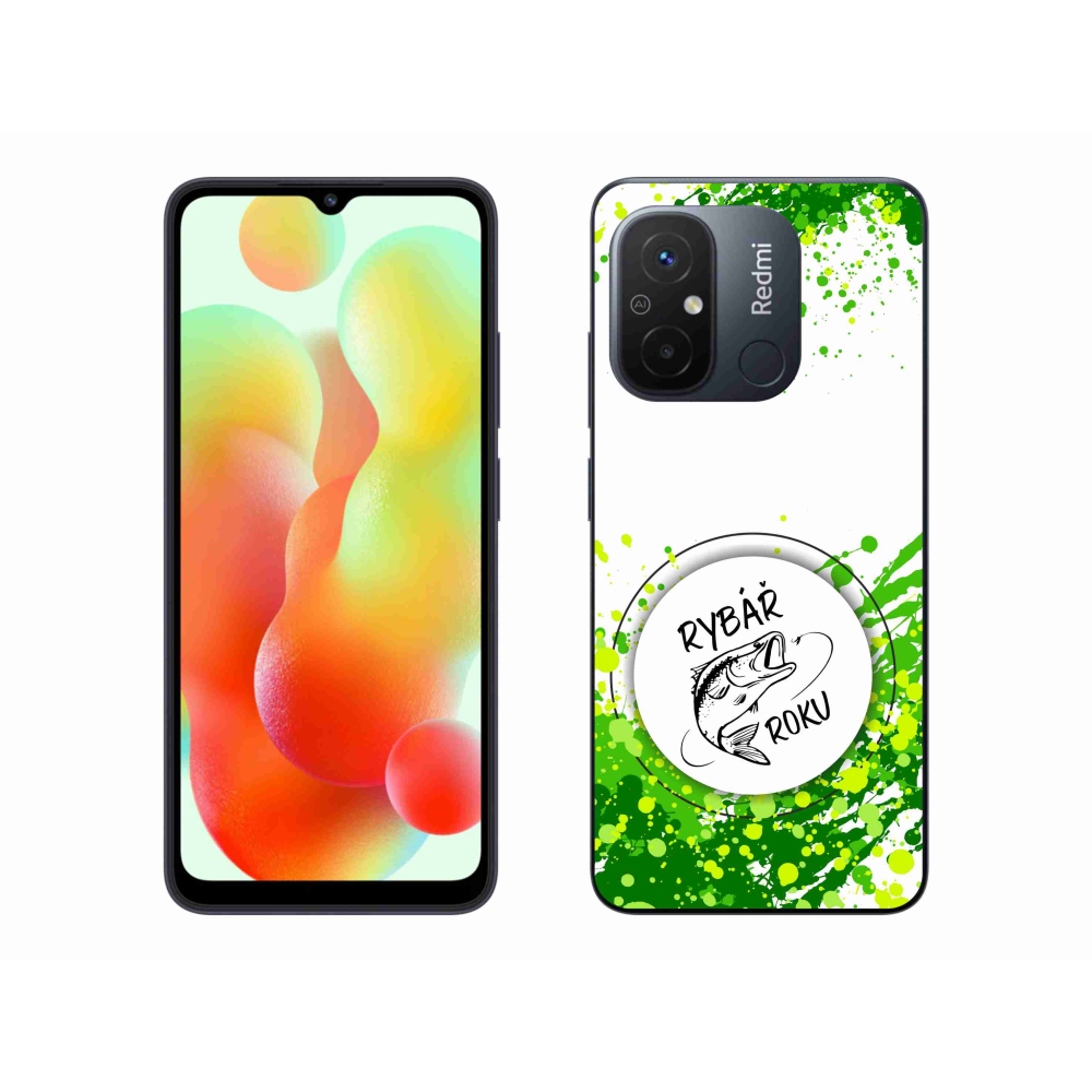 Gelový kryt mmCase na Xiaomi Redmi 12C - rybář roku bílé pozadí