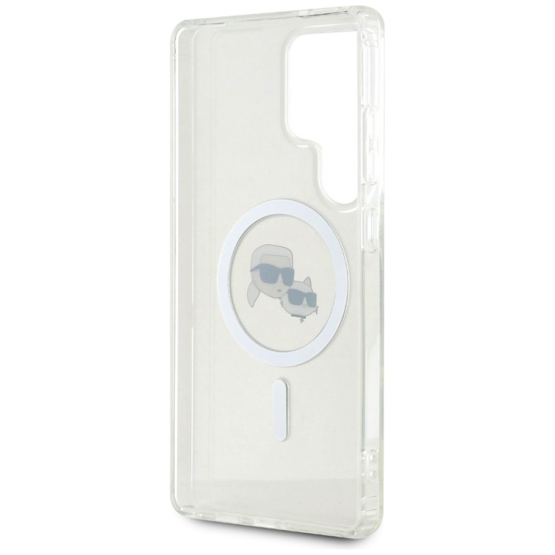 Karl Lagerfeld IML K&CH Heads MagSafe Zadní Kryt pro Samsung Galaxy S25 Ultra Transparent