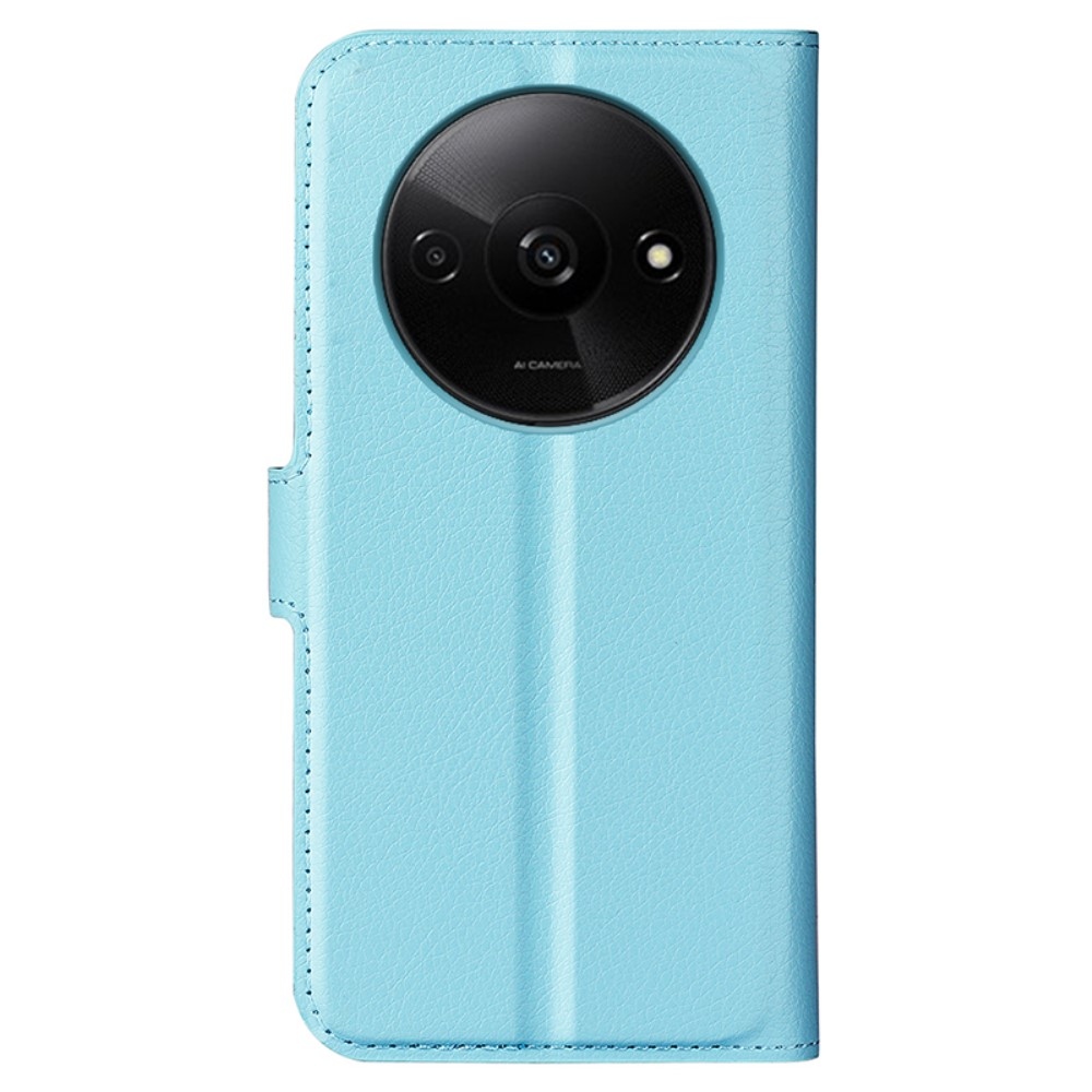 Litchi knížkové pouzdro na Xiaomi Redmi A3 - modré