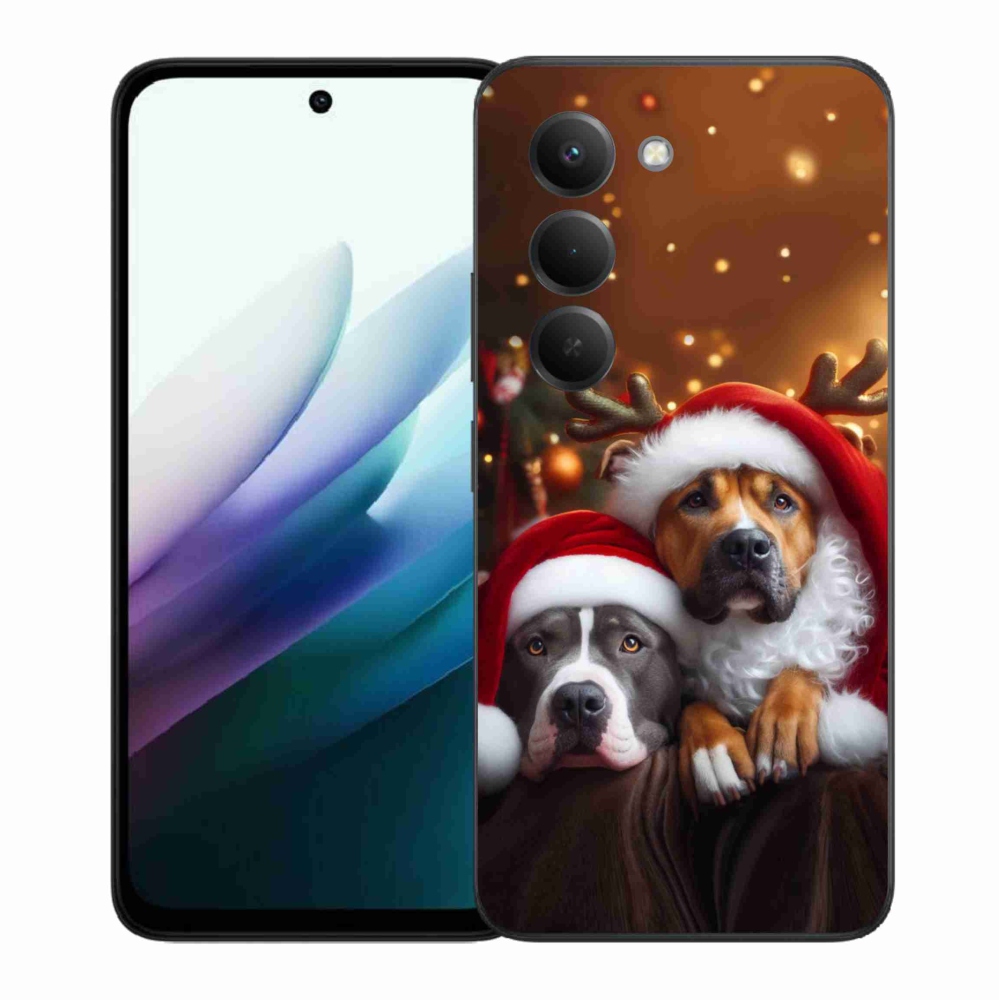 Gelový kryt mmCase na Xiaomi Redmi 15 4G/5G (171mm) - vánoční psi
