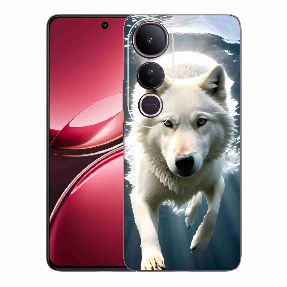 Gelový kryt mmCase na Vivo V50 Lite 4G/5G - bílý vlk