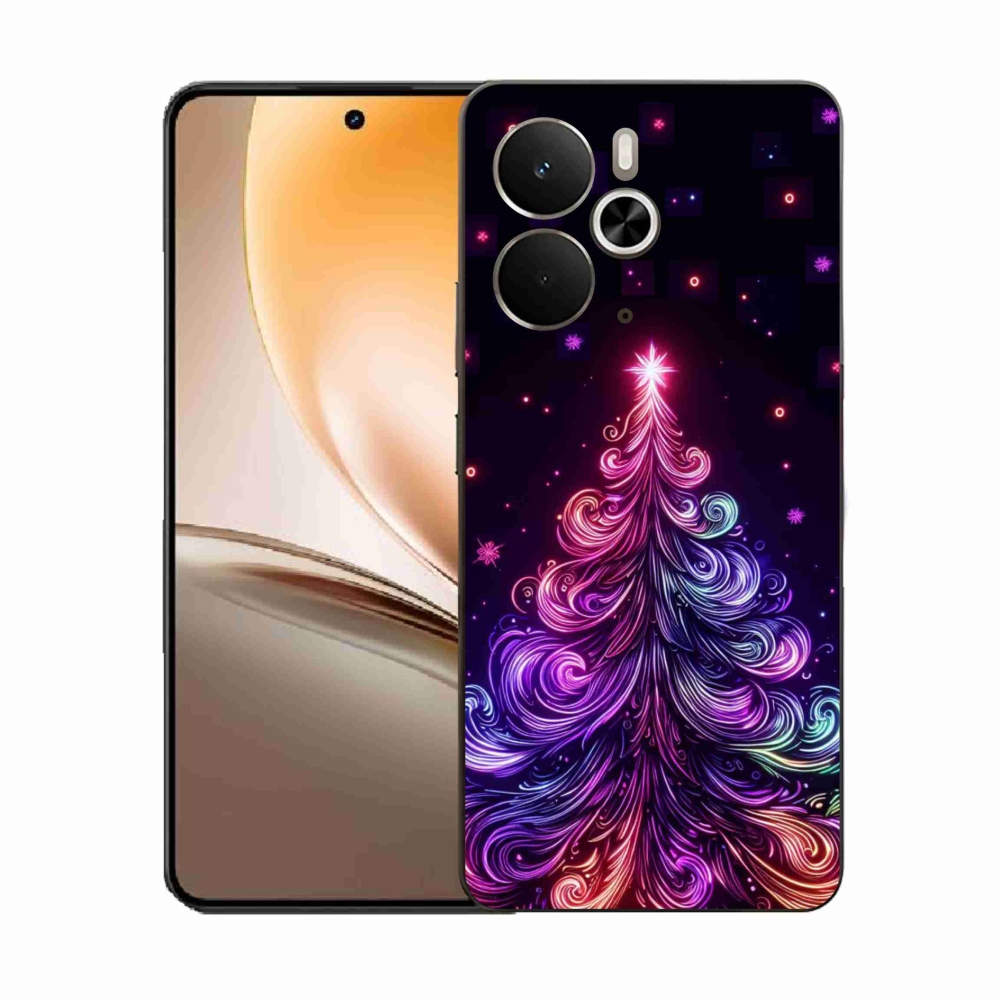 Gelový kryt mmCase na Realme 14 5G - neonový vánoční stromek 1