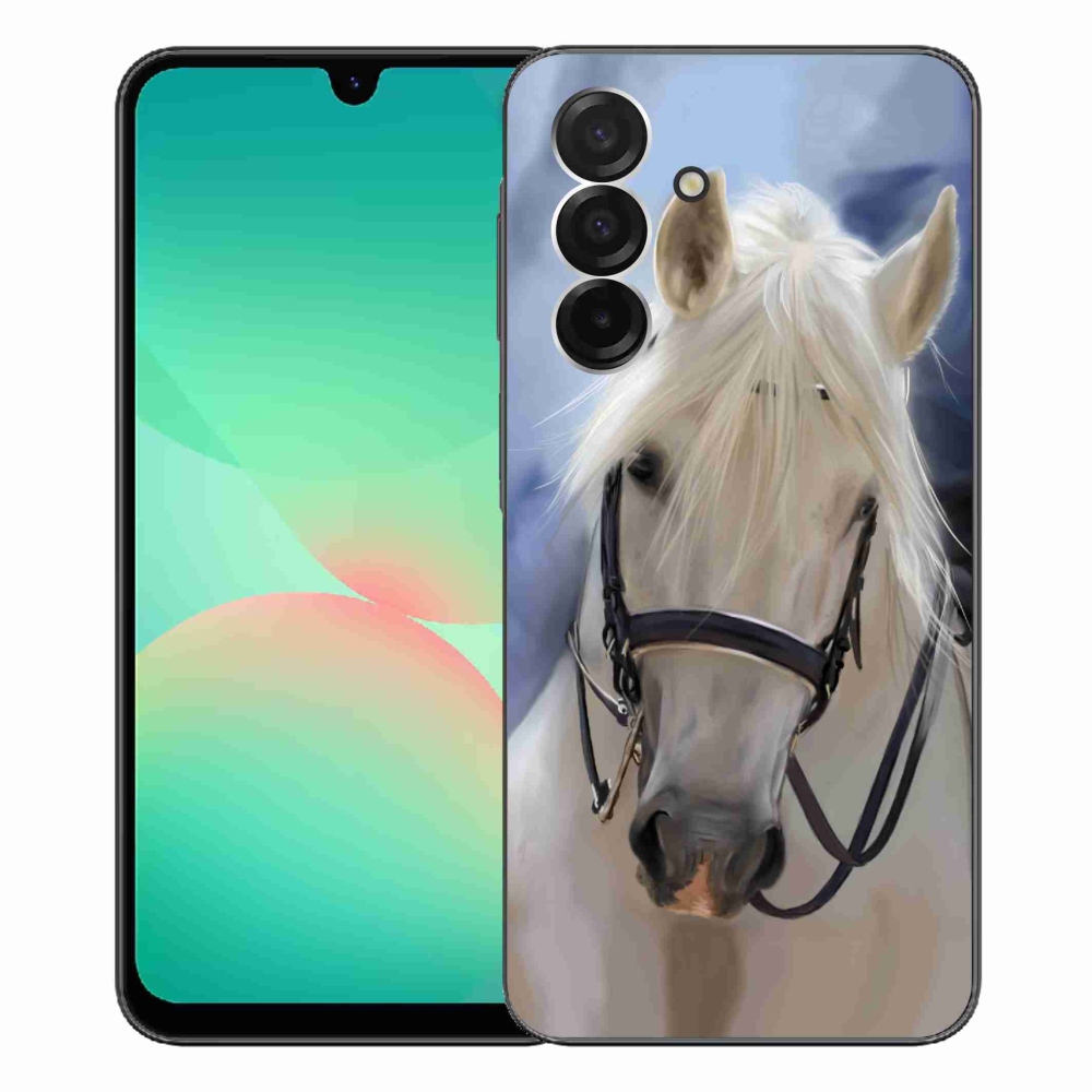 Gelový kryt mmCase na Samsung Galaxy A26 5G - bílý kůň
