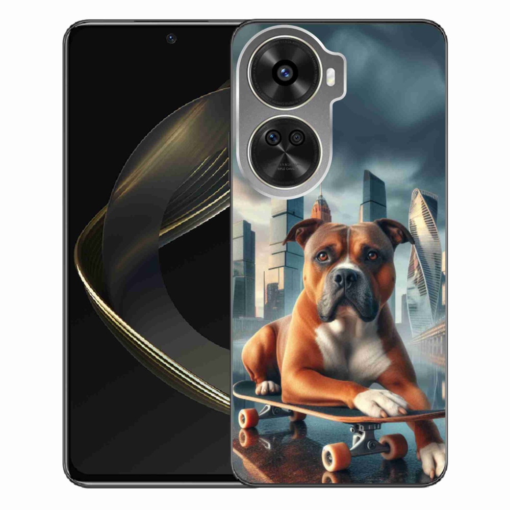 Gelový kryt mmCase na Huawei Nova 12 SE - pes na skateboardu