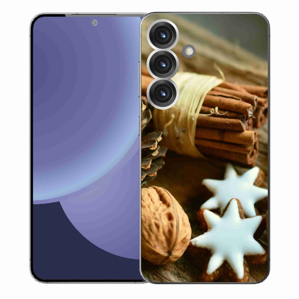 Gelový kryt mmCase na Samsung Galaxy S25+ - skořice a perníčky
