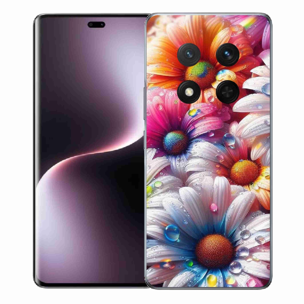 Gelový kryt mmCase na Honor Magic 7 Lite 5G - barevné kopretiny