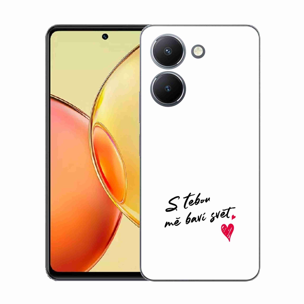 Gelový kryt mmCase na Vivo Y36 - zamilovaný text 1 bílé pozadí