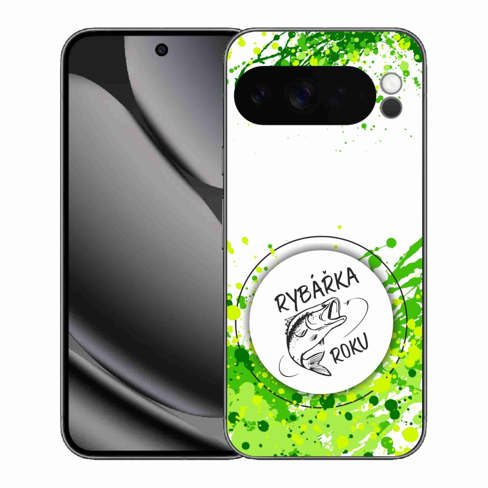 Gelový kryt mmCase na Google Pixel 10 Pro XL - rybářka roku bílé pozadí
