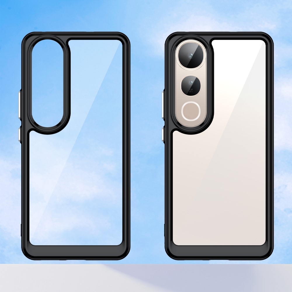 Gelový obal s pevnými zády na Vivo V50 Lite 4G/5G - černý
