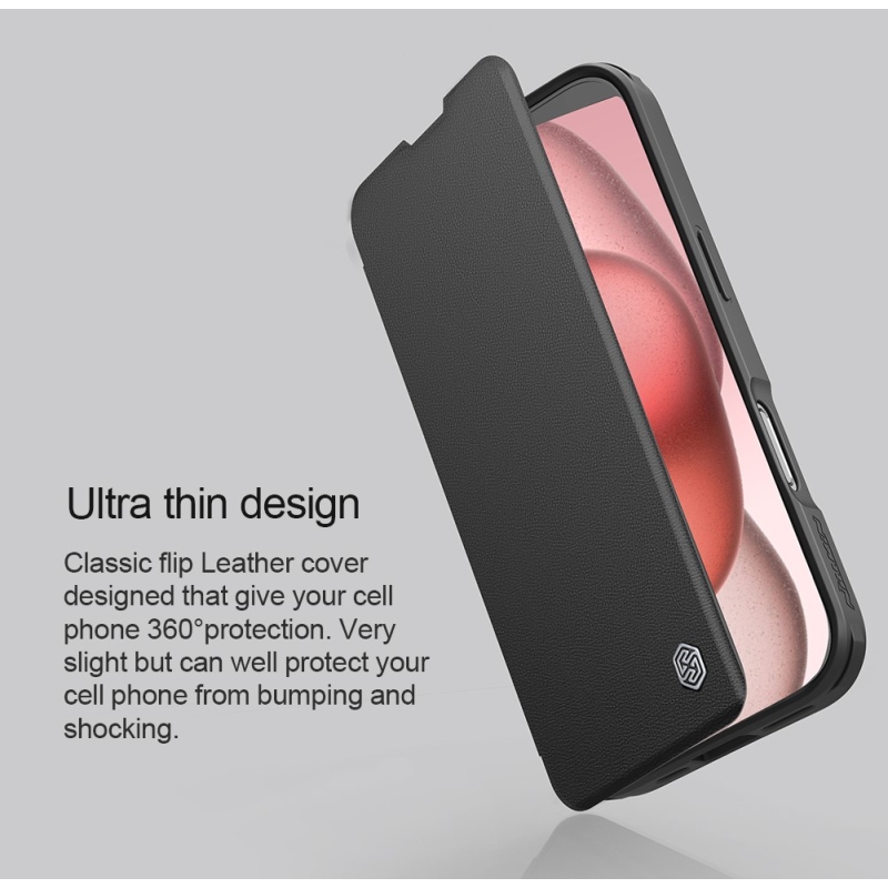 Nillkin Qin Book Prop Pouzdro pro Apple iPhone 16 Pro Max Classic Black