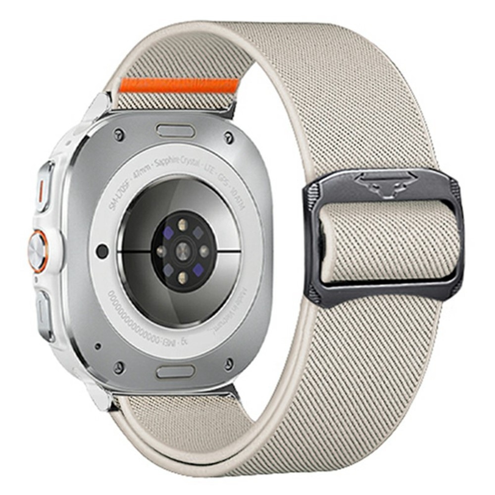 Bull nylonový elastický řemínek na Samsung Galaxy Watch Ultra (2025) 47mm - béžový