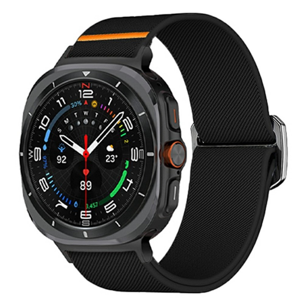 Bull nylonový elastický řemínek na Samsung Galaxy Watch Ultra (2025) 47mm - černý