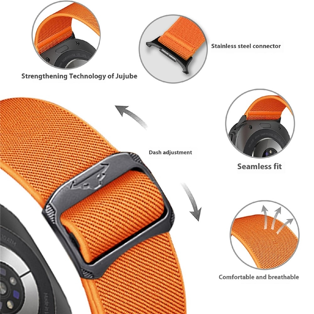 Bull nylonový elastický řemínek na Samsung Galaxy Watch Ultra (2025) 47mm - oranžový