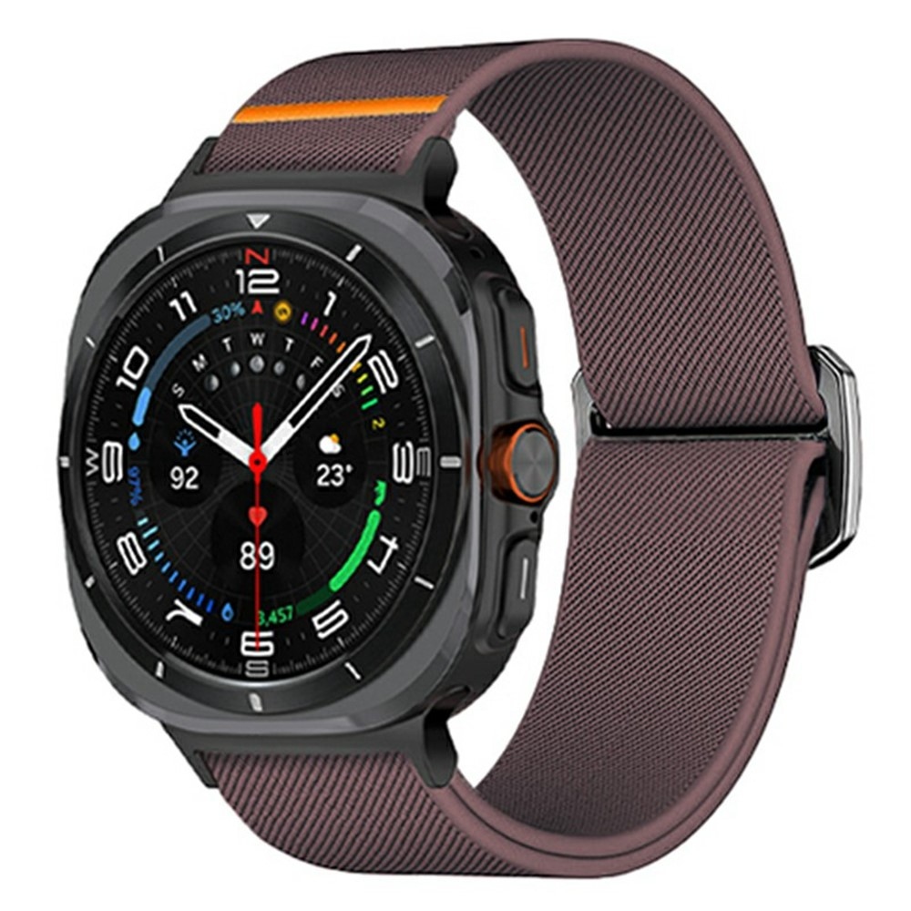 Bull nylonový elastický řemínek na Samsung Galaxy Watch Ultra (2025) 47mm - vínový